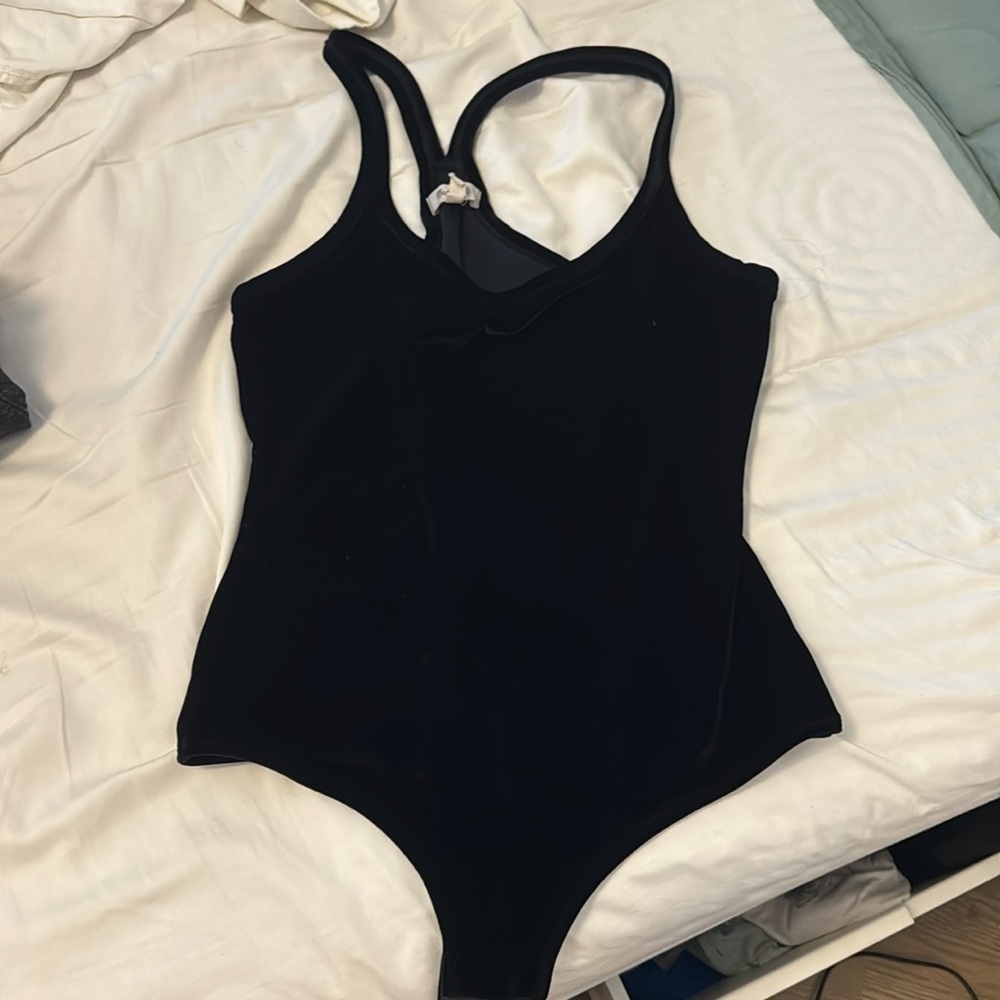 Madewell velvet bodysuit like new!